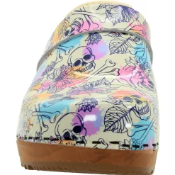 BJORK Bonita Wood Open Back Leather Clogs - CLOSEOUT