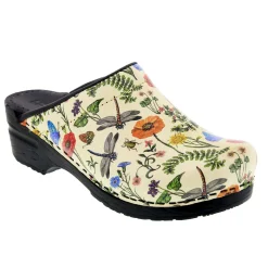 BJORK Dahlia Open Back Leather Clogs