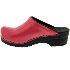 BJORK Elly Open Back Fuchsia Patent Leather Clogs