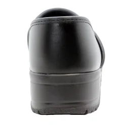 BJORK Flex Pro Closed Back Black Leather Clogs