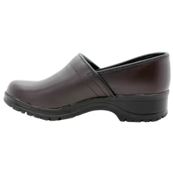 BJORK Flex Pro Closed Back Brown Leather Clogs - CLOSEOUT