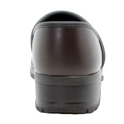 BJORK Flex Pro Closed Back Brown Leather Clogs - CLOSEOUT