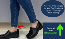 BJORK Flex Pro Closed Back Leather Clogs - CLOSEOUT