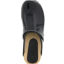 BJORK LEIA Wood Classic Open Back Patent Leather Clogs