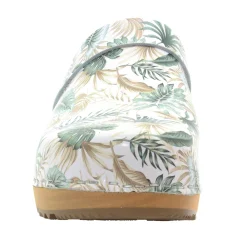 BJORK Maja Open Back Tropical Leather Clogs