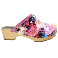 BJORK Maja Wood ISA Leather Clogs