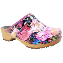 BJORK Maja Wood ISA Leather Clogs