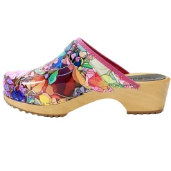BJORK Maja Wood ISA Leather Clogs