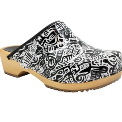 BJORK Maja Wood Juni Leather Clogs