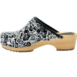 BJORK Maja Wood Juni Leather Clogs