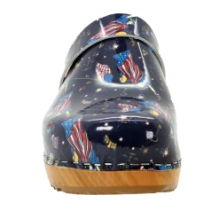 BJORK Maja Wood Liberty Leather Clogs