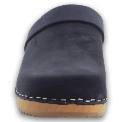 BJORK Maja Wood Open Back in Nubuck Leather