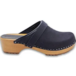 BJORK Maja Wood Open Back in Nubuck Leather