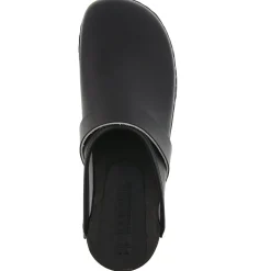 BJORK Mala Wood Open Back Leather Clogs