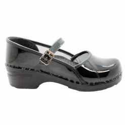 BJORK MARCELLA Mary Jane Black Patent Leather Clogs