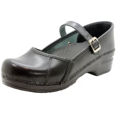 BJORK MARCELLA Mary Jane Cabrio Leather Clogs