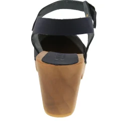 BJORK MARGARETA Swedish Wood Clog Sandals in Oiled Leather