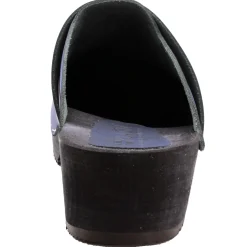 BJORK Men's Axel Leather Open Back Wooden Clogs