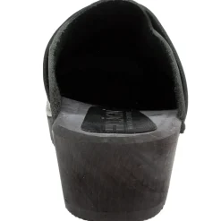 BJORK Men's Axel Leather Open Back Wooden Clogs