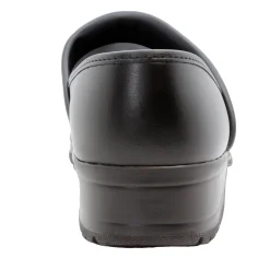 BJORK Men's Flex Pro Closed Back Black Leather Clogs