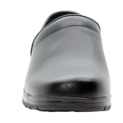 BJORK Men's Flex Pro Closed Back Black Leather Clogs