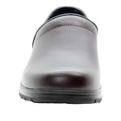 BJORK Men's Flex Pro Closed Back Brown Leather Clogs - CLOSEOUT