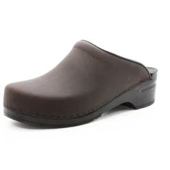BJORK Men's SAM OPEN BACK Oiled Leather Clogs - CLOSEOUT