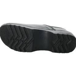 BJORK Men's Swedish Professional Black Leather Clogs