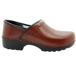 BJORK Men's Swedish Professional Brown Leather Clogs - CLOSEOUT