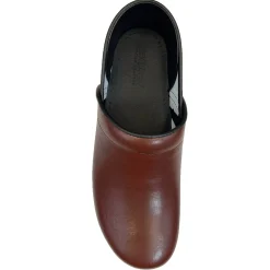 BJORK Men's Swedish Professional Brown Leather Clogs - CLOSEOUT