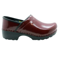 BJORK Men's Swedish Professional Patent Leather Clogs