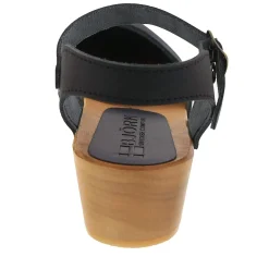 BJORK MILA Wooden Clog Sandals in Oiled Leather - CLOSEOUT