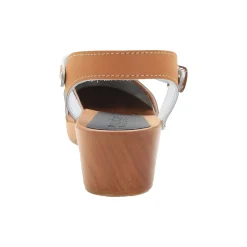 BJORK MILA Wooden Clog Sandals in Oiled Leather - CLOSEOUT