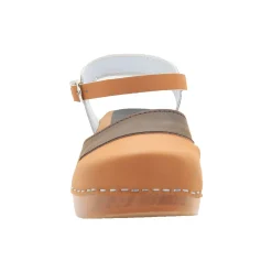 BJORK MILA Wooden Clog Sandals in Oiled Leather - CLOSEOUT