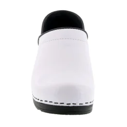 BJORK PRO ELSA White Patent Leather Clogs - CLOSEOUT