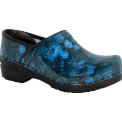 BJORK PROFESSIONAL Agata Printed Leather Clogs - CLOSEOUT