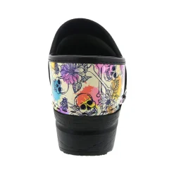 BJORK PROFESSIONAL Bonita Skull Leather Clogs - CLOSEOUT