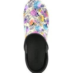 BJORK PROFESSIONAL Bonita Skull Leather Clogs - CLOSEOUT