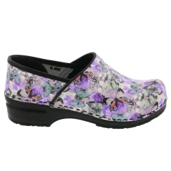 BJORK PROFESSIONAL Fjaril Butterfly Leather Clogs - CLOSEOUT