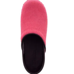 BJORK PROFESSIONAL Fuchsia Fur Leather Clogs