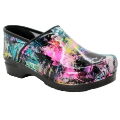BJORK PROFESSIONAL Graffiti II Printed Leather Clogs