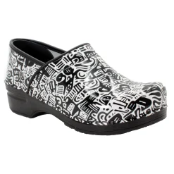 BJORK PROFESSIONAL Juni Printed Leather Clogs - CLOSEOUT