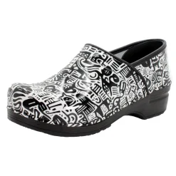 BJORK PROFESSIONAL Juni Printed Leather Clogs - CLOSEOUT