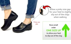 BJORK PROFESSIONAL Mysa Natural Tooled Leather Clogs