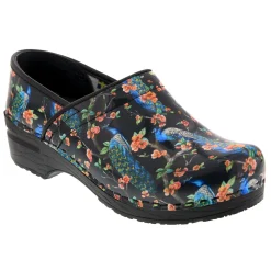 BJORK PROFESSIONAL Peacock Leather Clogs - CLOSEOUT