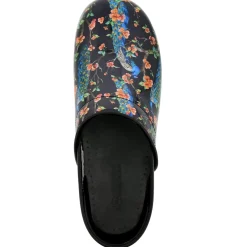 BJORK PROFESSIONAL Peacock Leather Clogs - CLOSEOUT