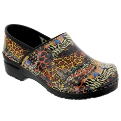 BJORK PROFESSIONAL Safari Chic Leather Clogs - CLOSEOUT