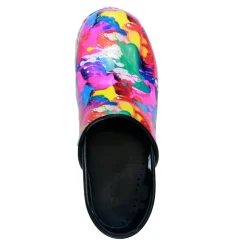 BJORK PROFESSIONAL Splat Printed Leather Clogs - CLOSEOUT