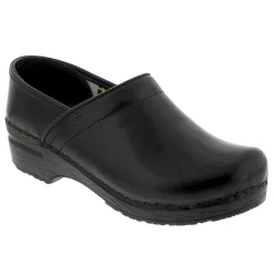 BJORK PROFESSIONAL Women's Black Cabrio Leather Clogs - CLOSEOUT