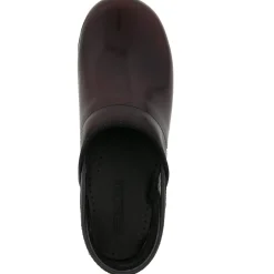 BJORK PROFESSIONAL Women's Bordeaux Cabrio Leather Clogs - CLOSEOUT